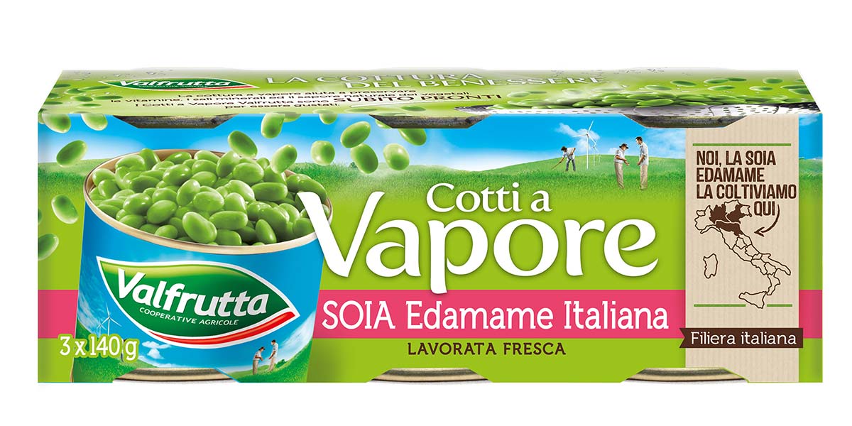 Valfrutta presenta la soia edamame lavorata da fresco